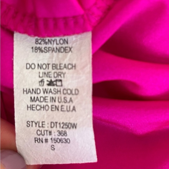 Windsor Mini Dress / Licra / Hot Pink  Size S - Picture 11 of 12